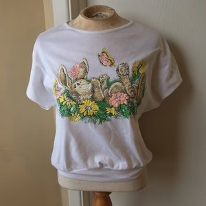 Vintage kitschy bunny shirt